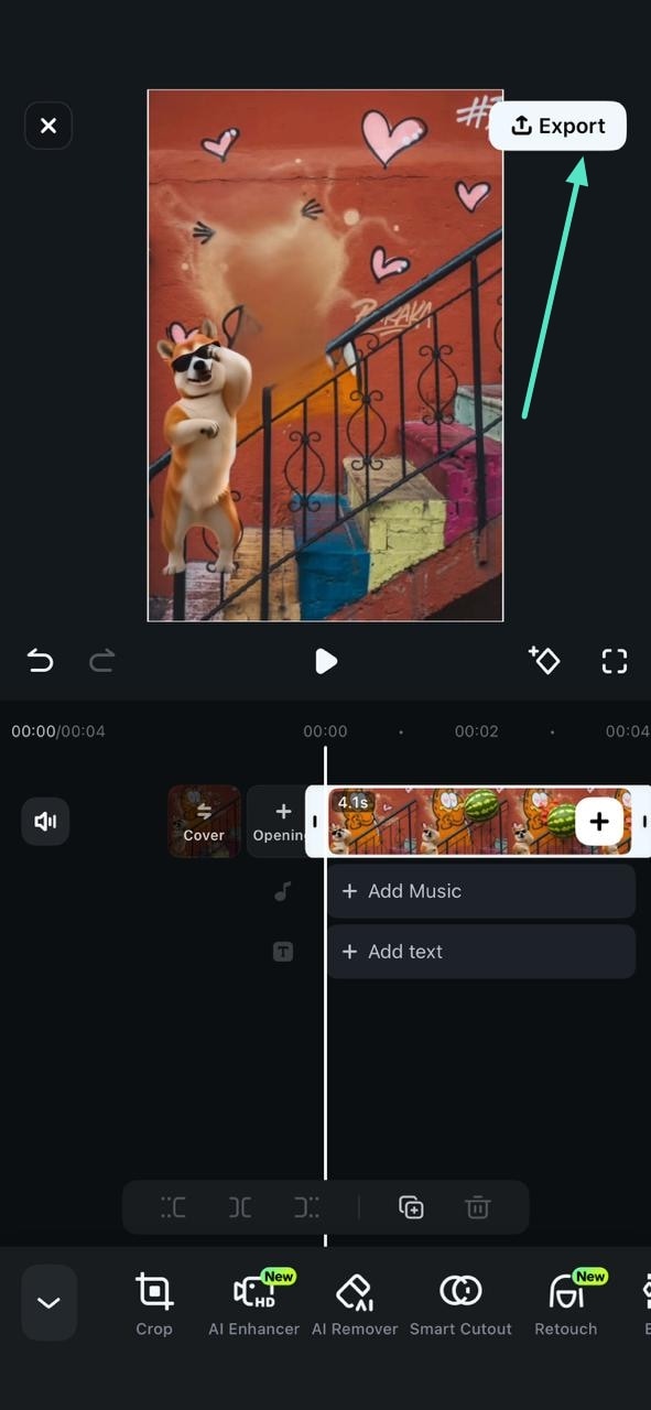 export final video filmora app