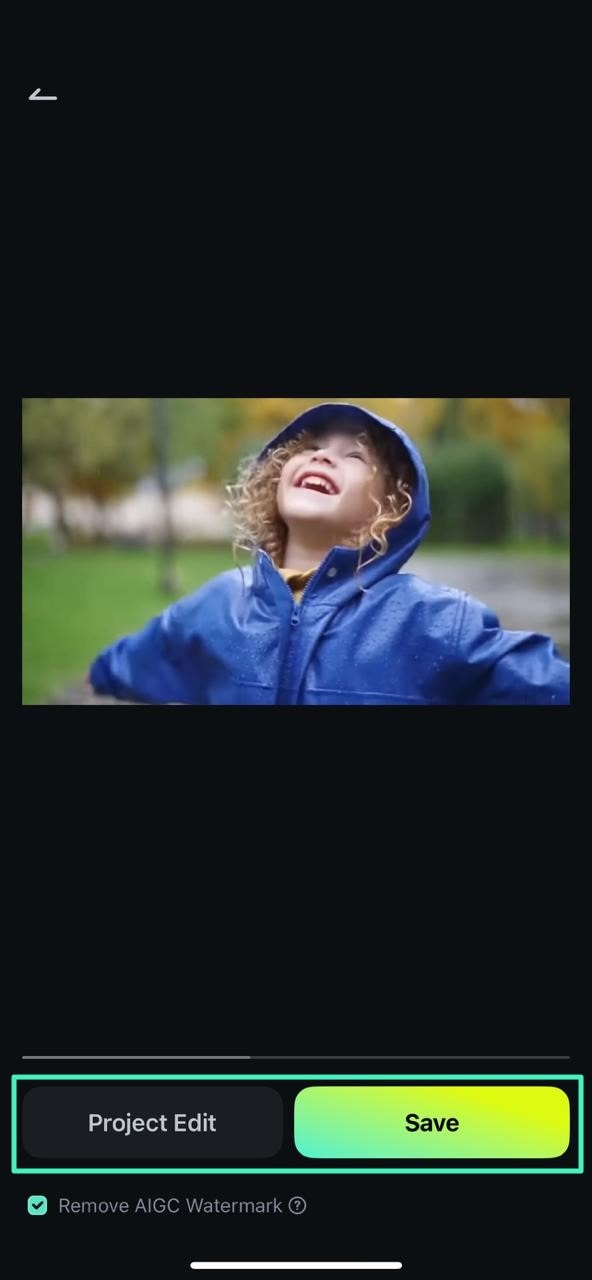 press project button