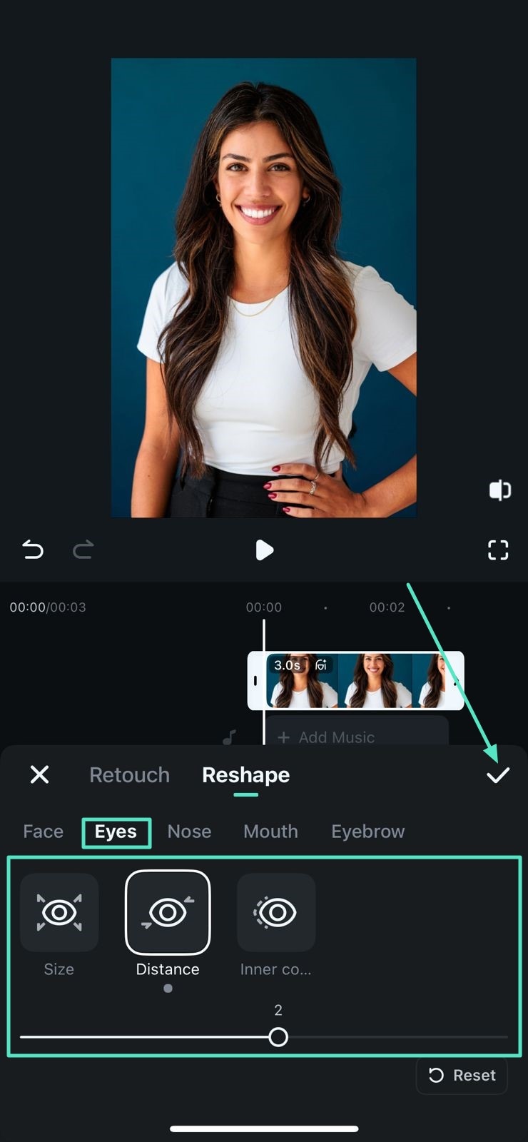access eyes section and modify