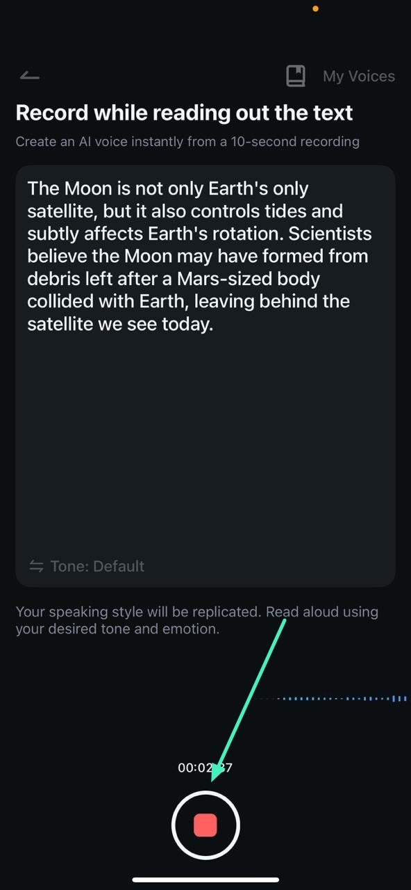 record voice for cloning