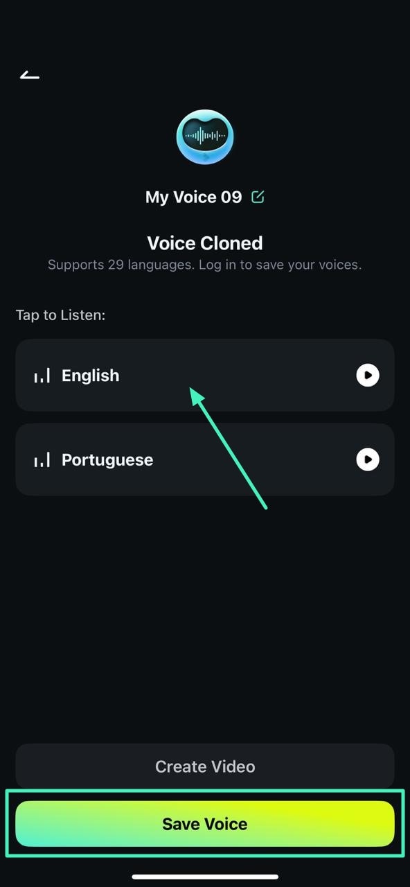 select language save voice