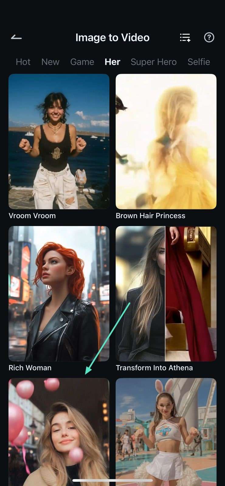 choose template filmora app