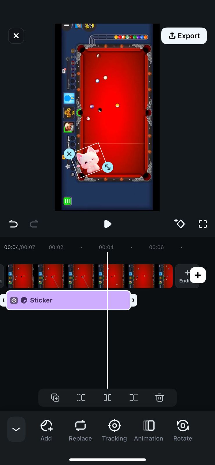 preview and export final results