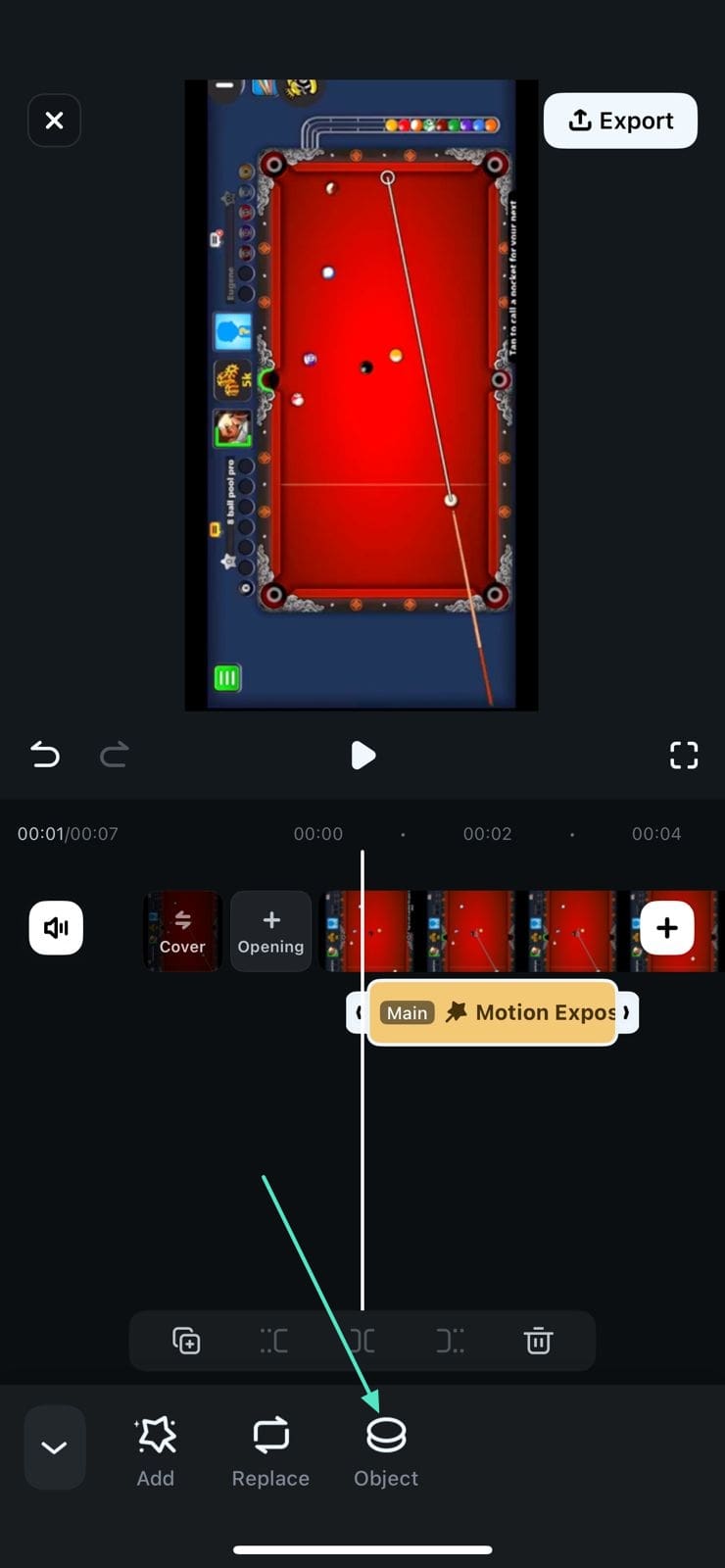 access object option filmora app