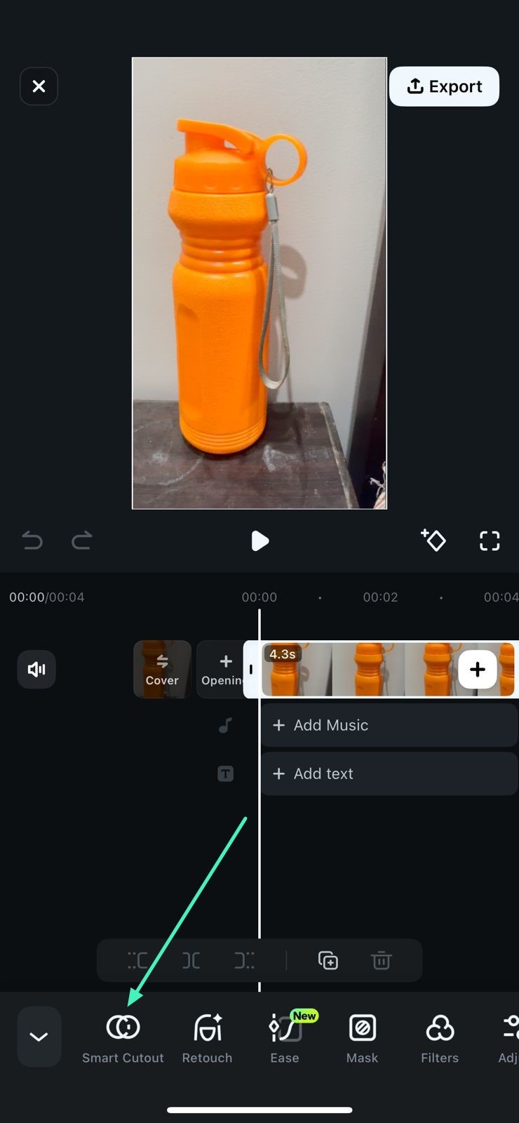 open smart cutout option