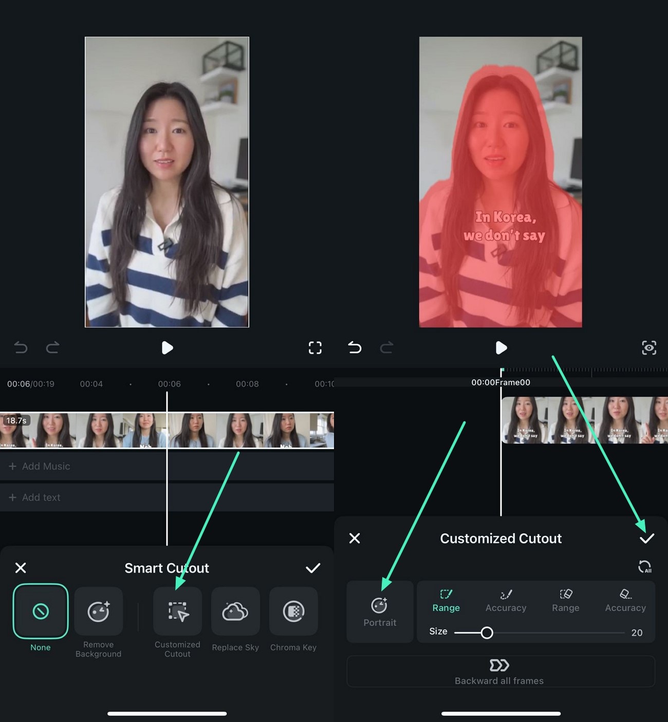 enable portrait detection feature