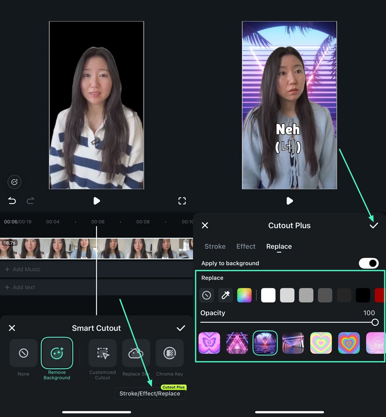 apply strokes and presets