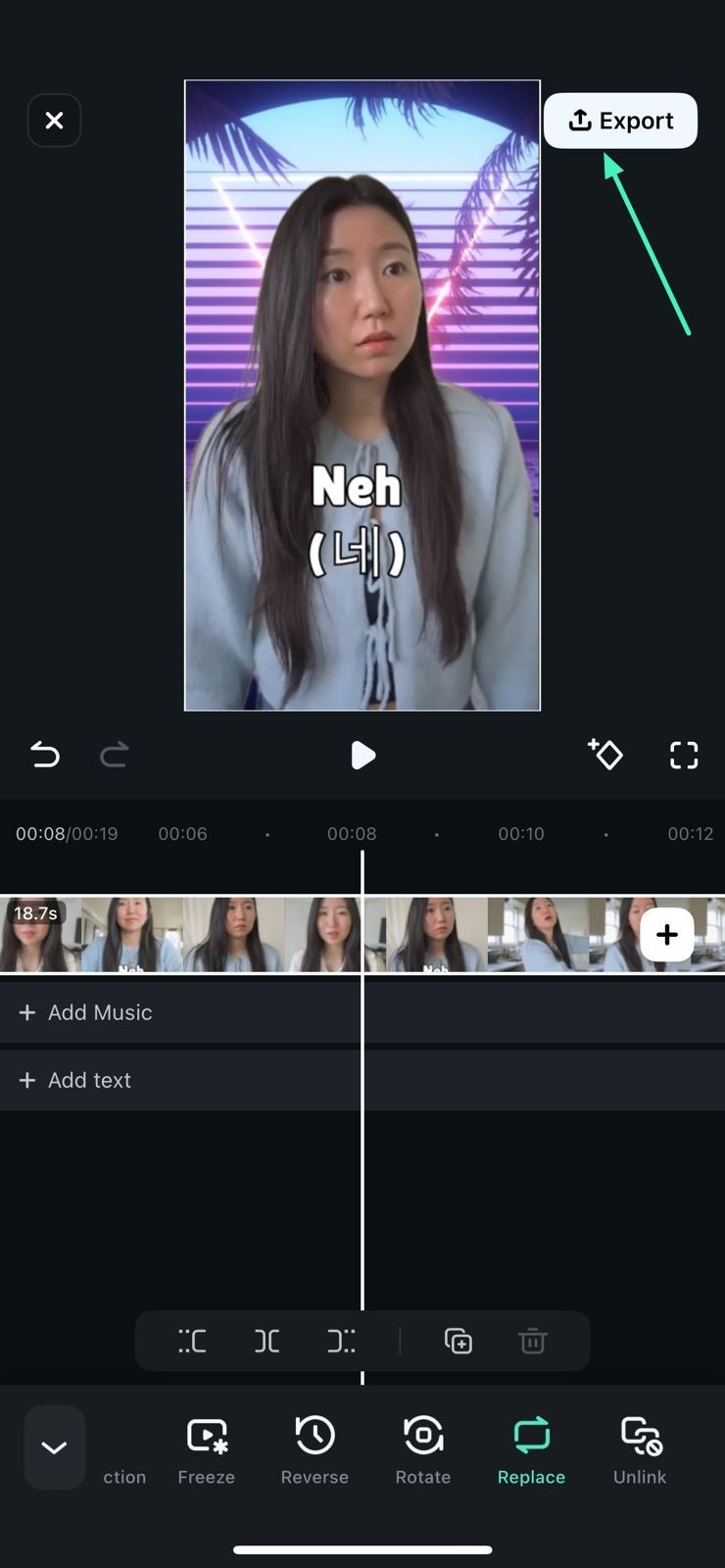 save final portrait video