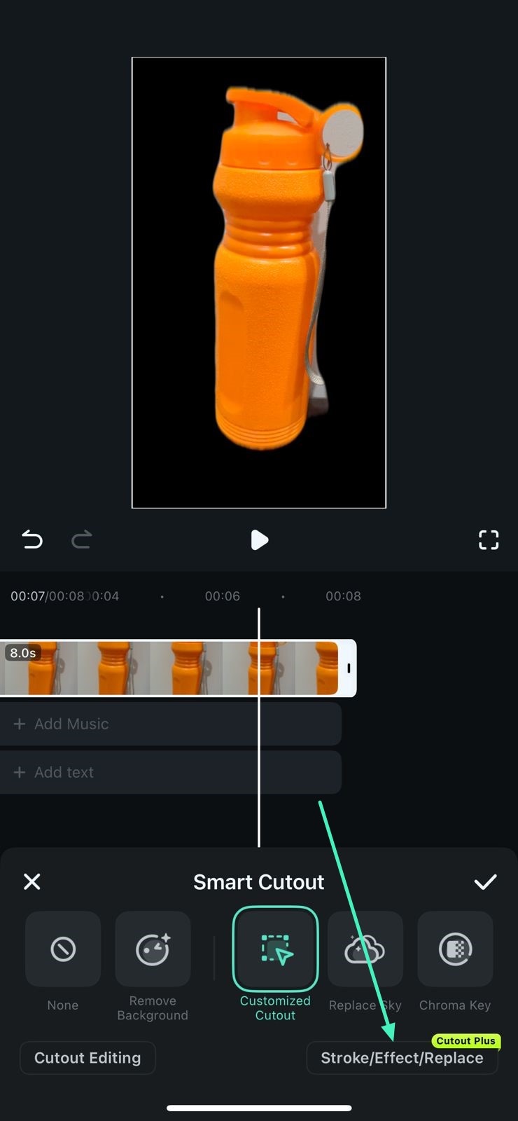 open stroke effect menu