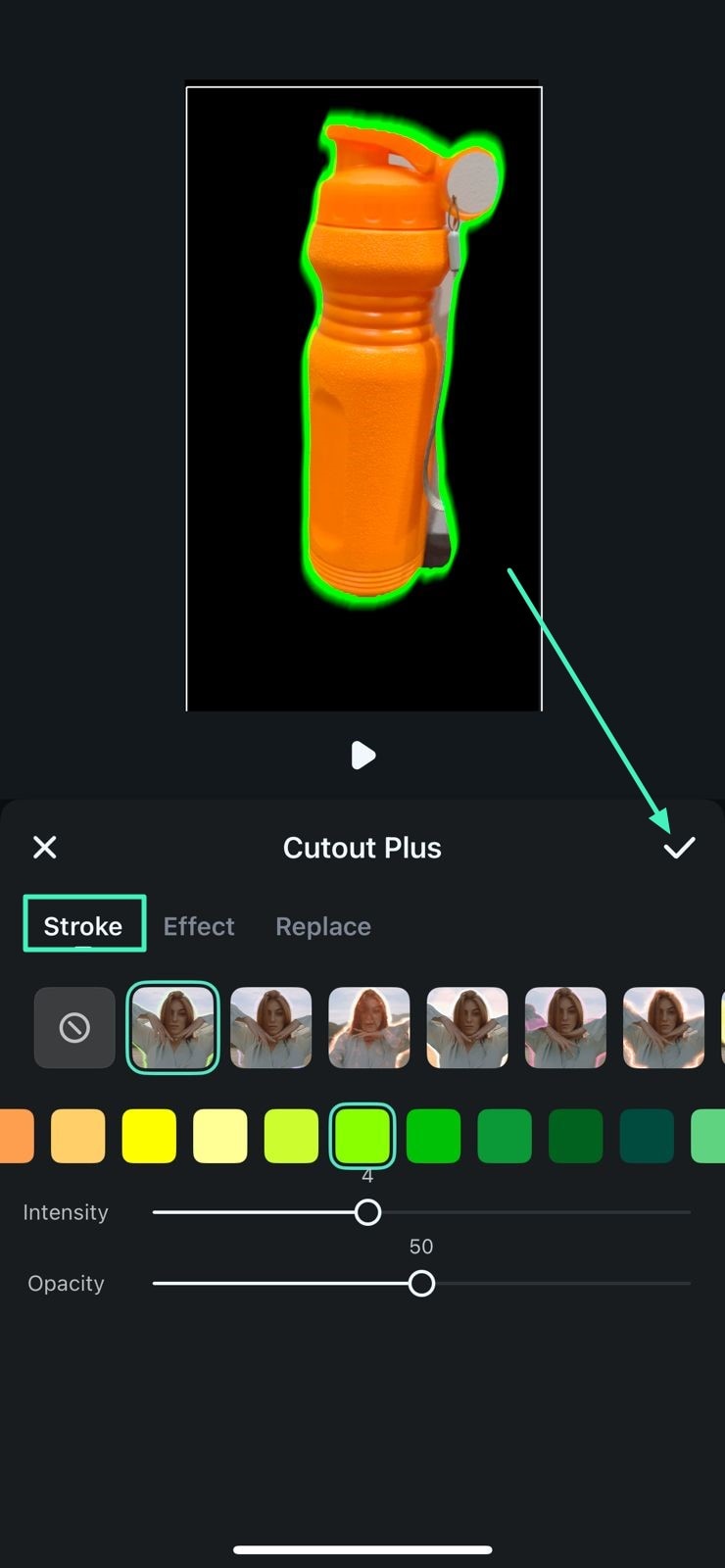 apply stroke around subject