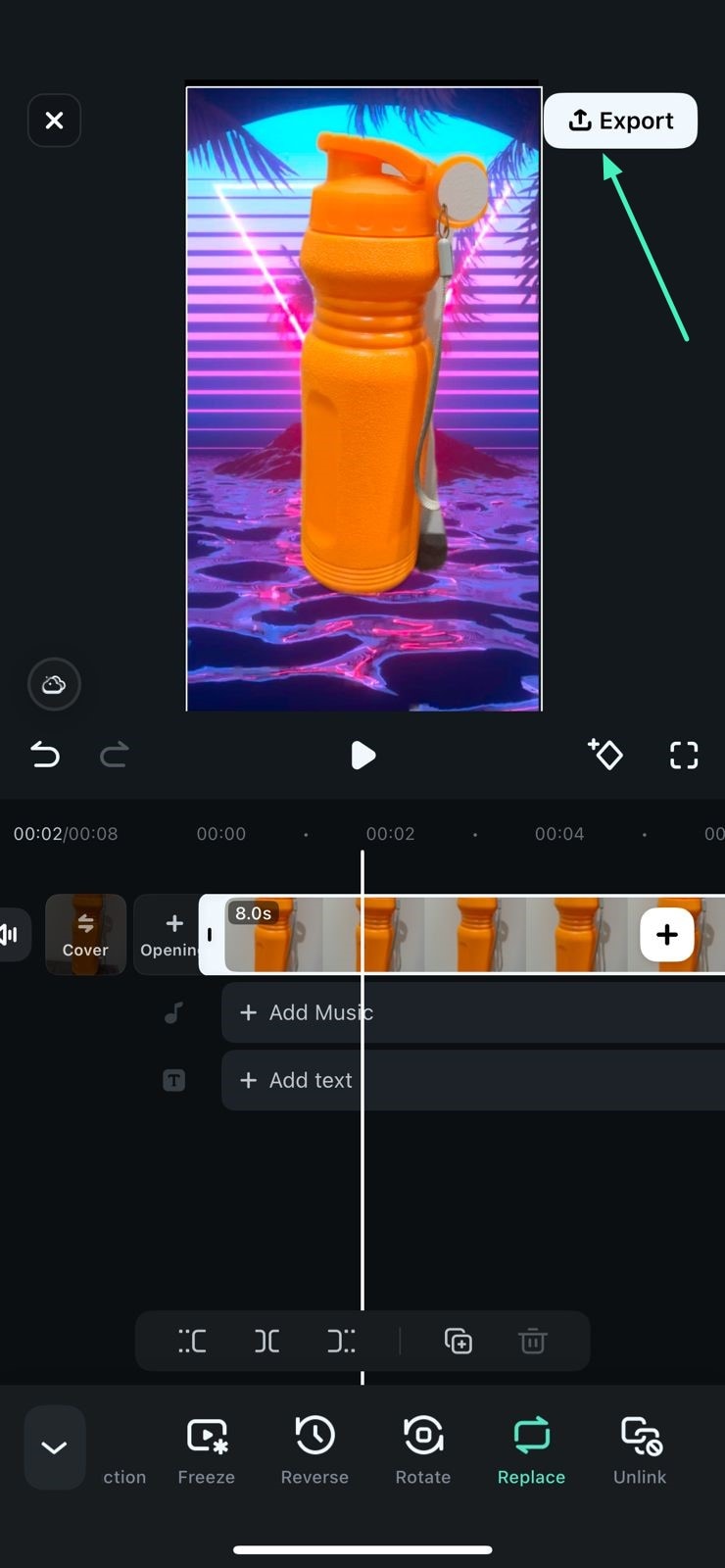 export video after editing