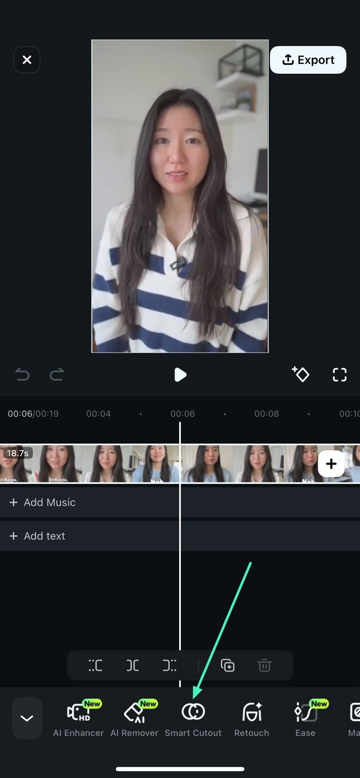 open smart cutout portrait