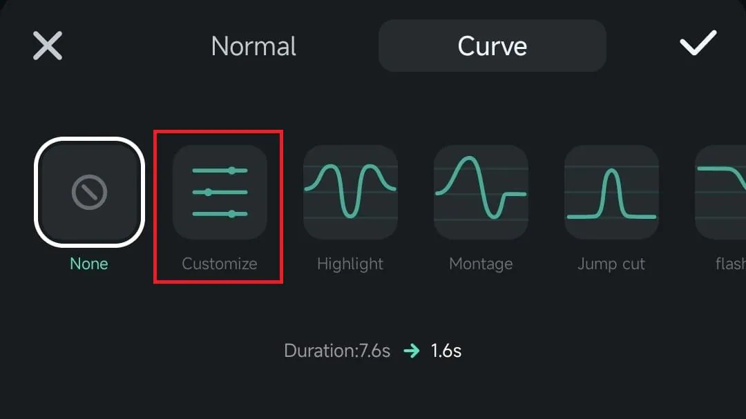 create a custom speed curve