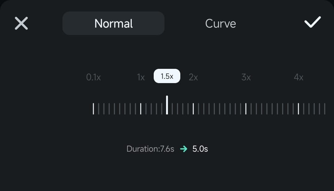 use uniform speed on filmora