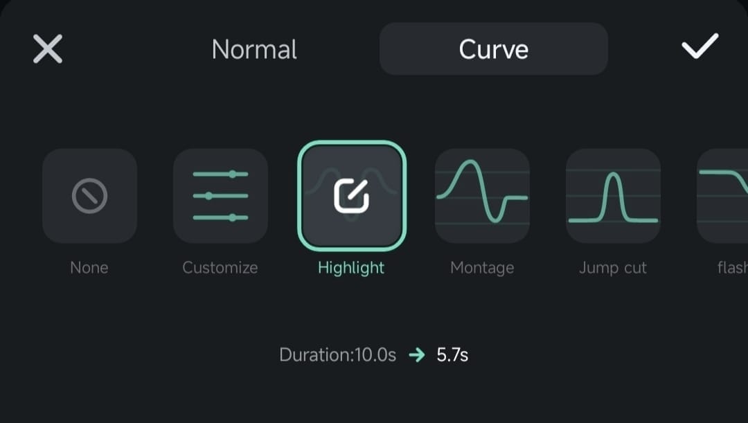 speed ramping preset on filmora