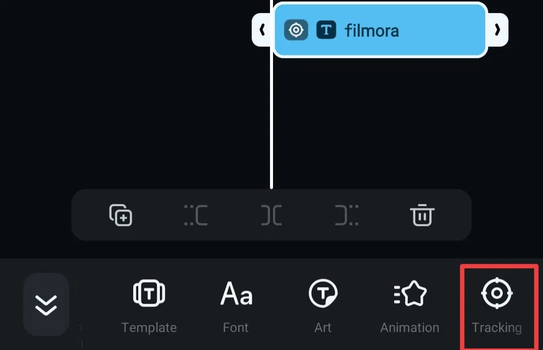 enable tracking in filmora 