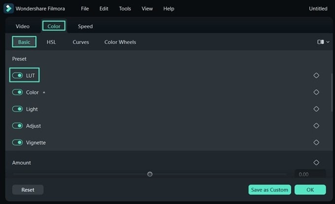 enable lut option