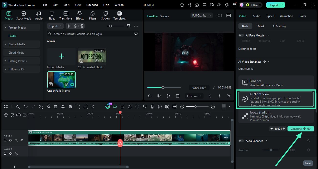 enable ai night view feature