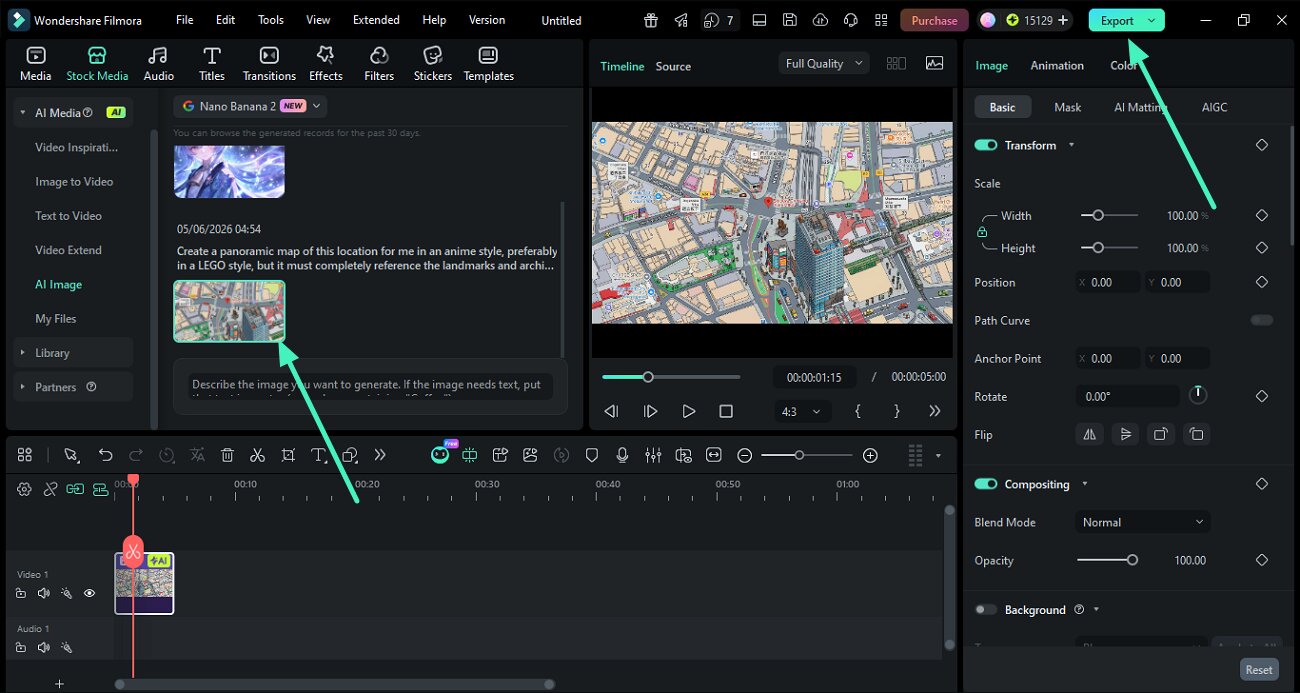 preview and export ai generated image