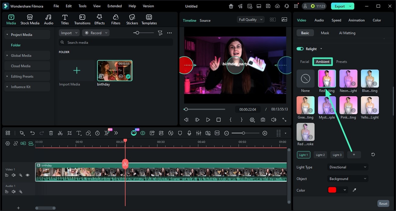 access ai relight for ambience