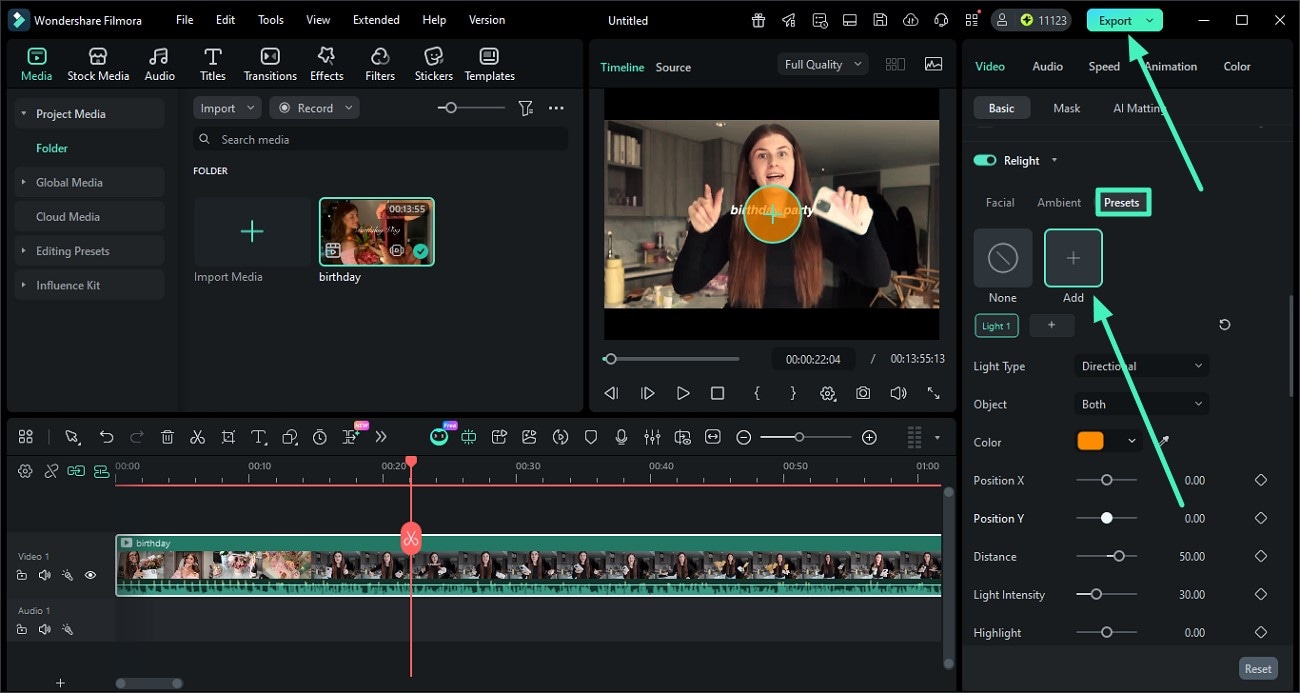 add preset and save results