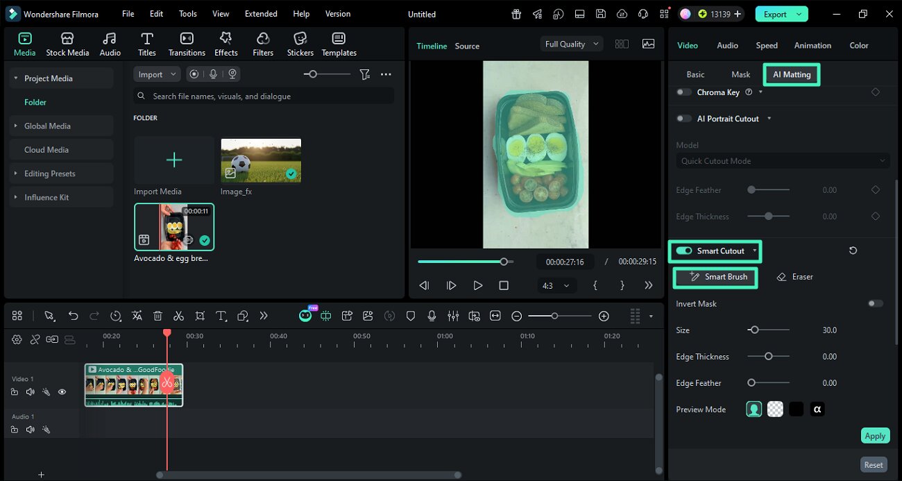 select subject smart brush video