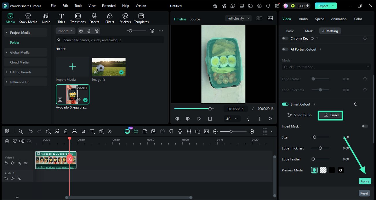 adjust cutout selection video