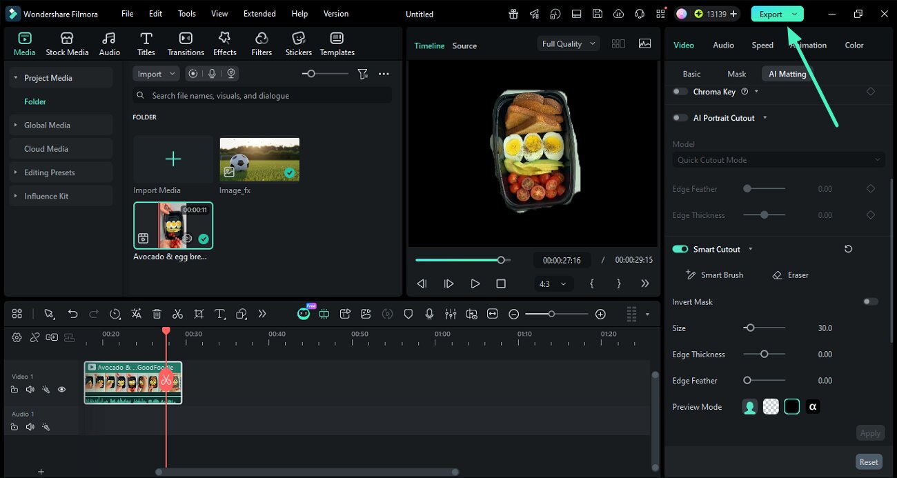 export smart cutout video
