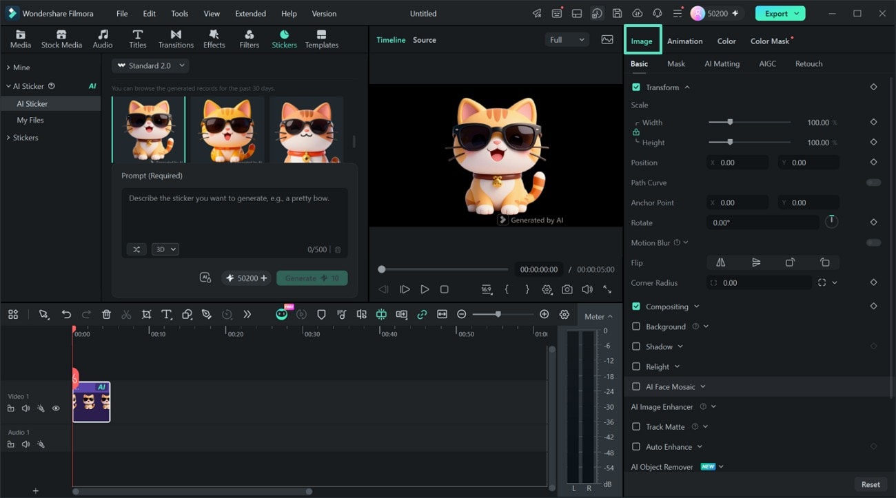 Set the Image settings