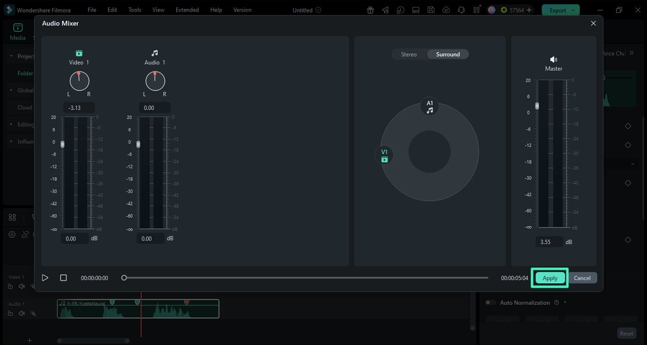 preview apply audio settings