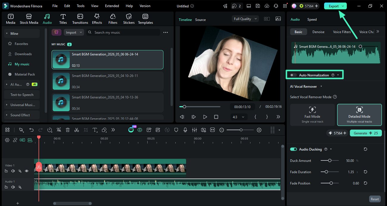 turn off auto normalization export