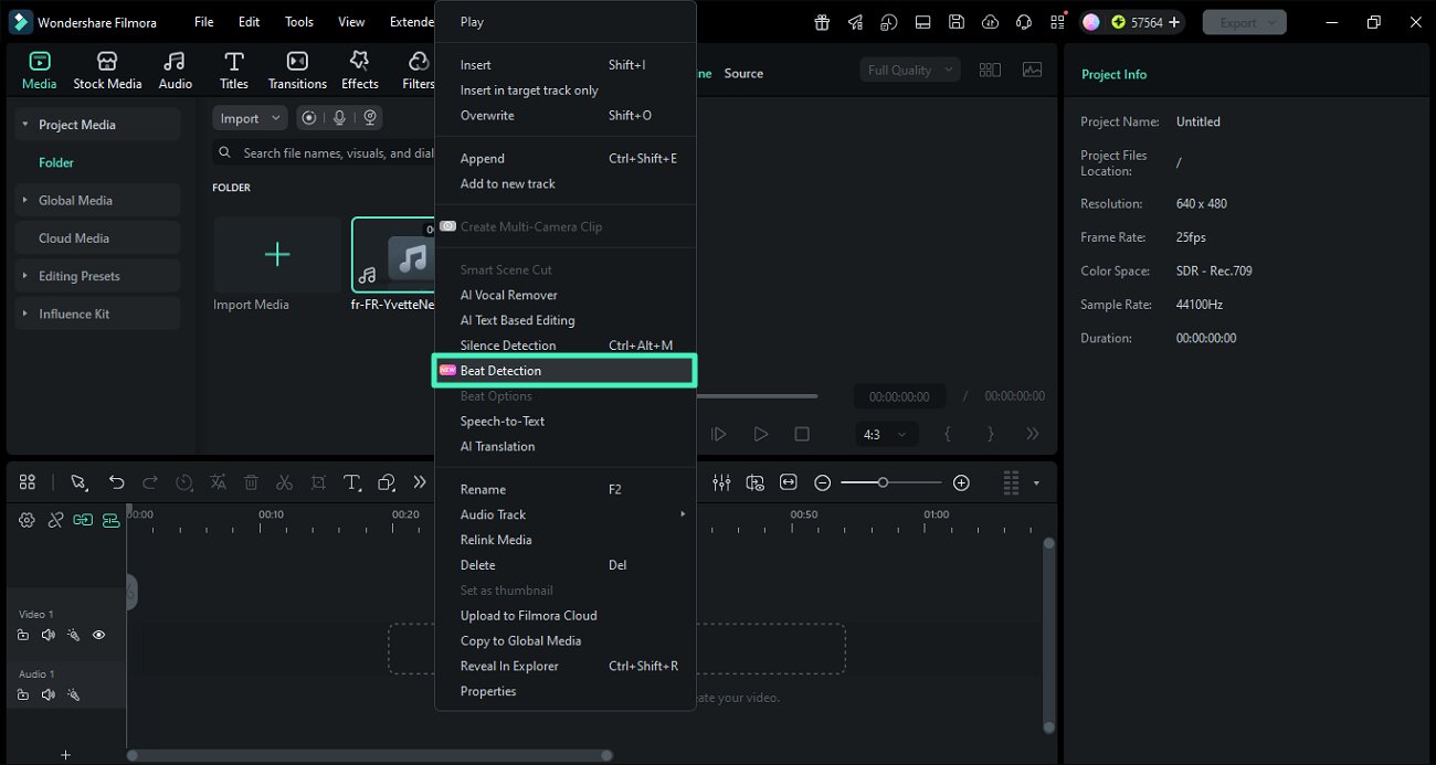 run beat detection audio