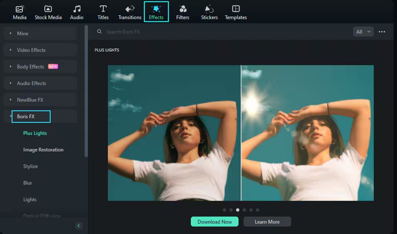 find boris fx effect