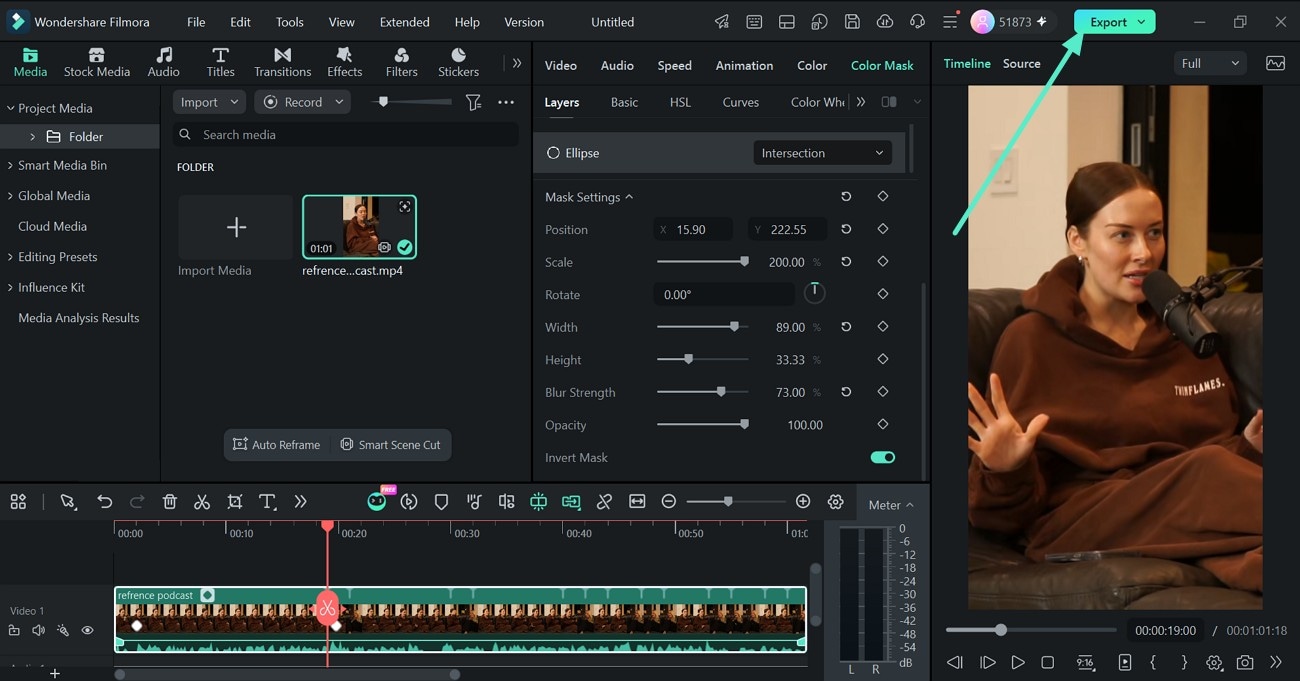 Preview and export result