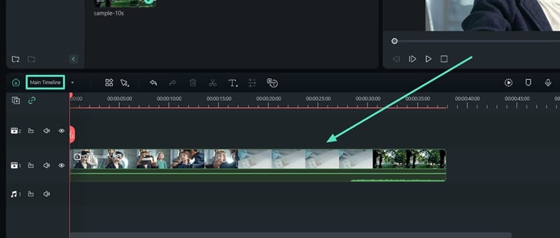 view compound clip in main timeline