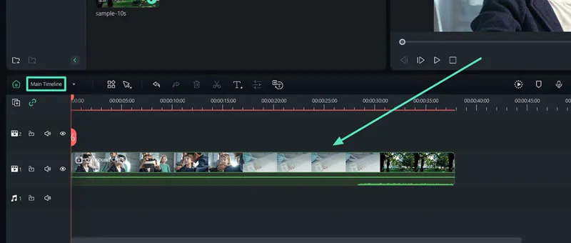 how compound clips look in the main timeline