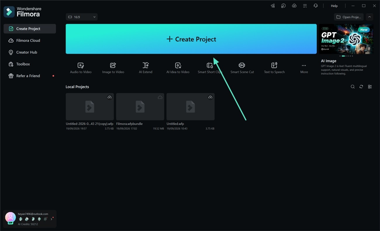Choose Create Project