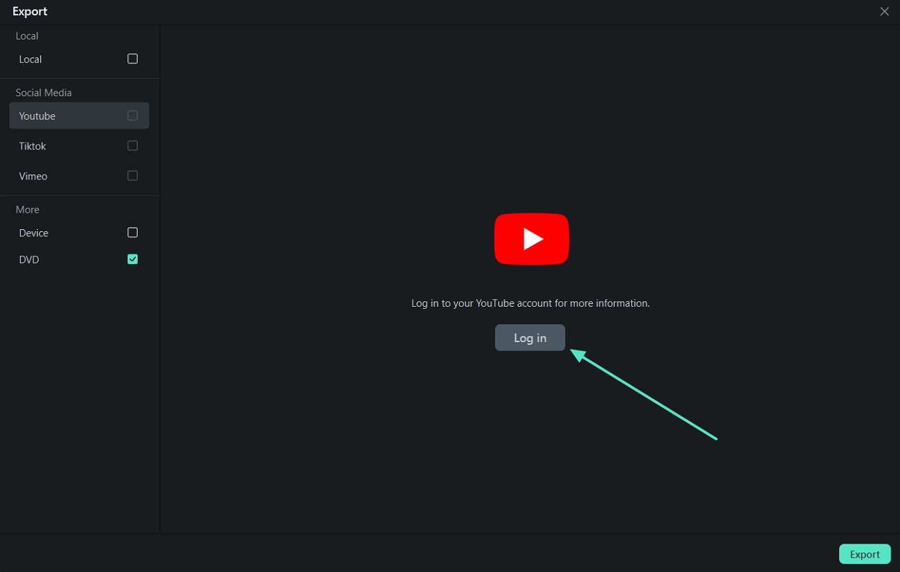 choose login youtube account