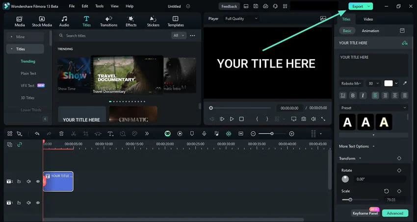 edit and export the recording