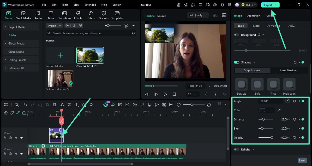 create keyframe motion and export