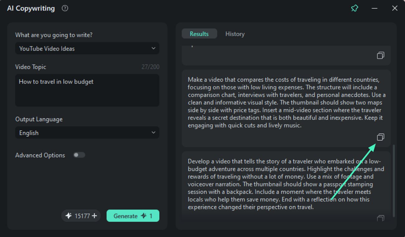 copy ai generated text