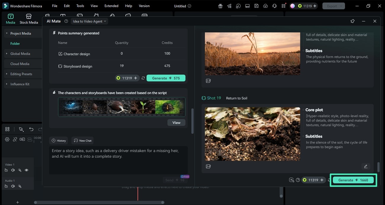 review storyboard generate video