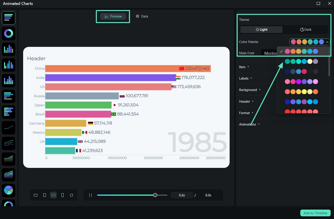 chart style and aspect ratio