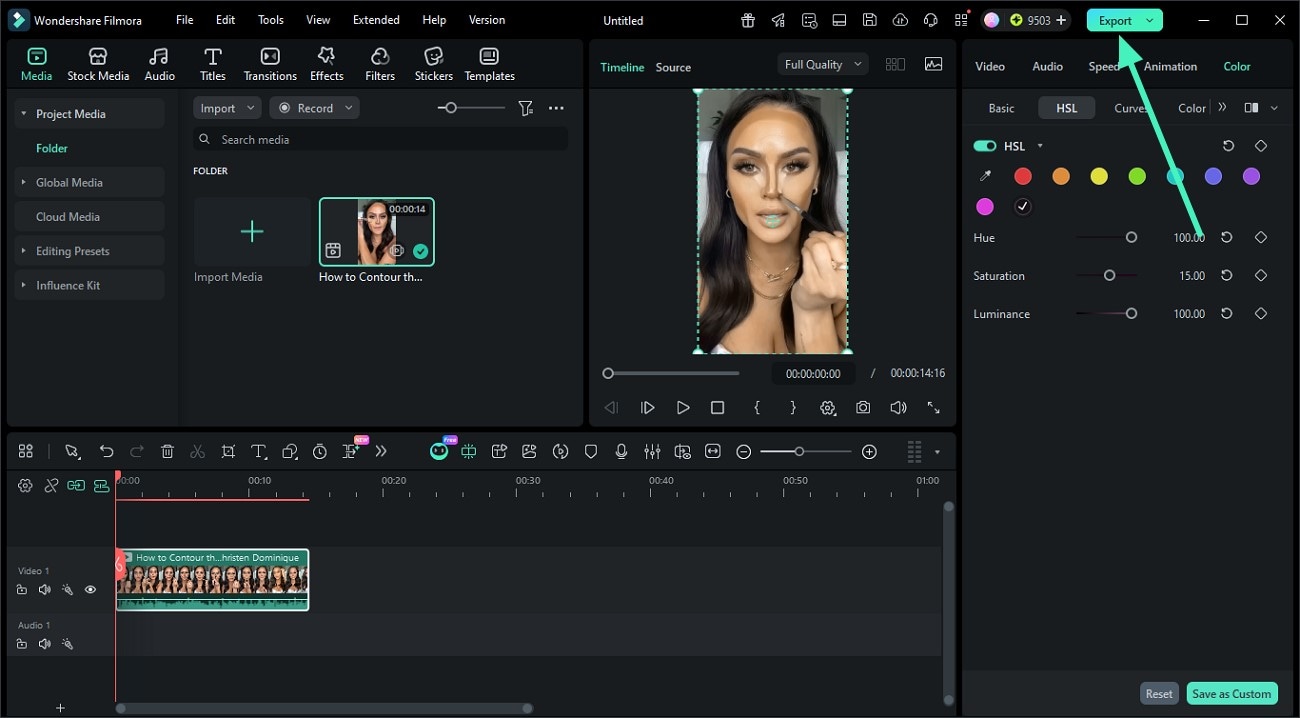 adjust color save video