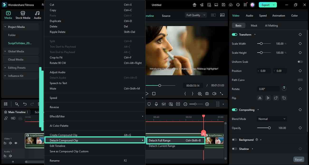 detach compound clip