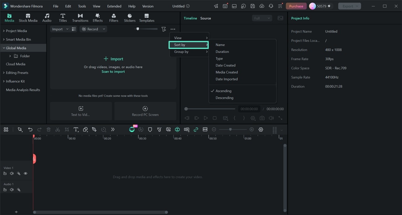 Sort by filter options