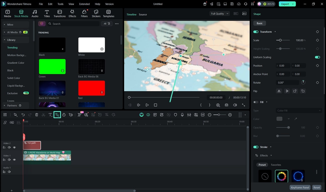 draw on media with pen tool