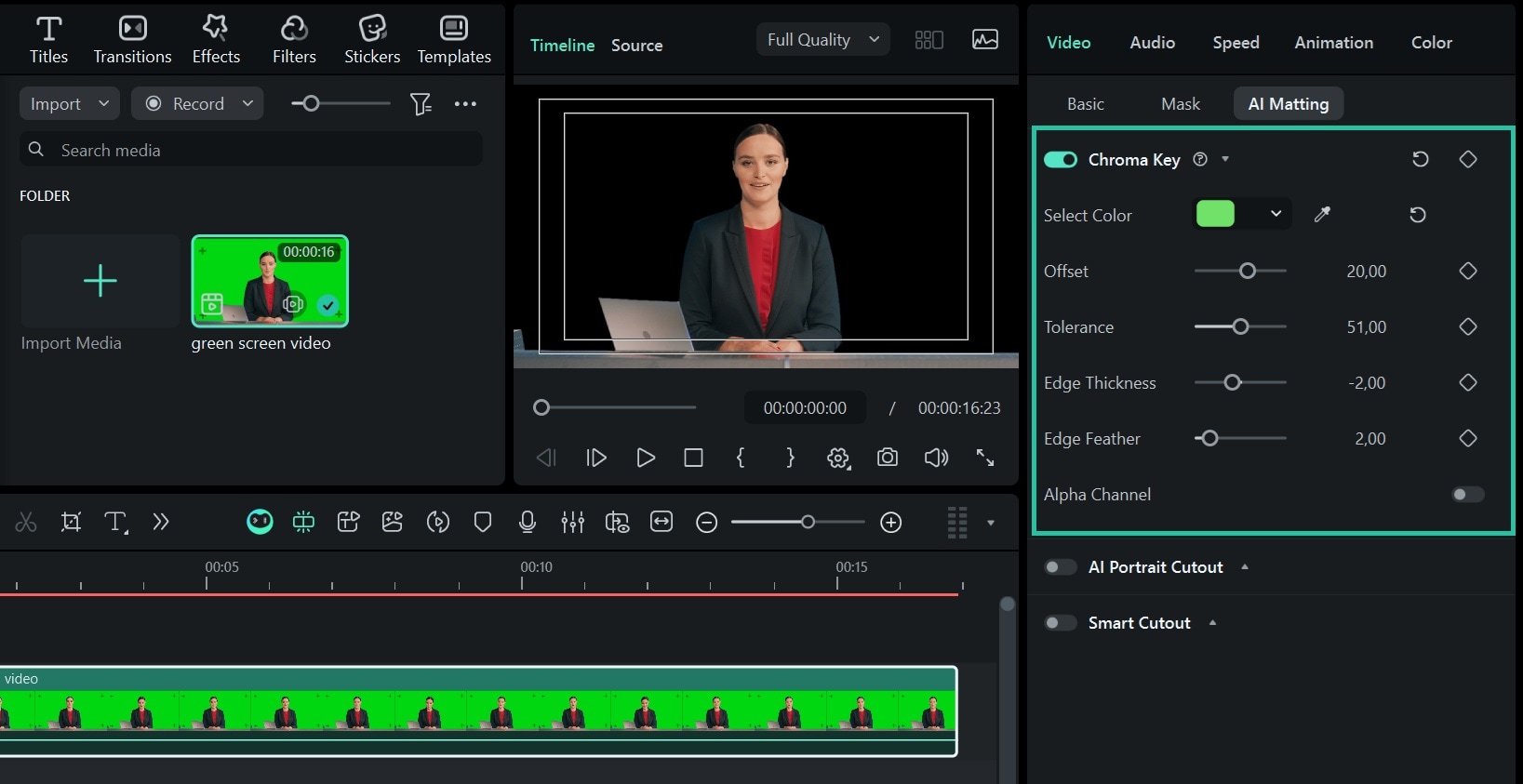 chroma key Remove Selected Color