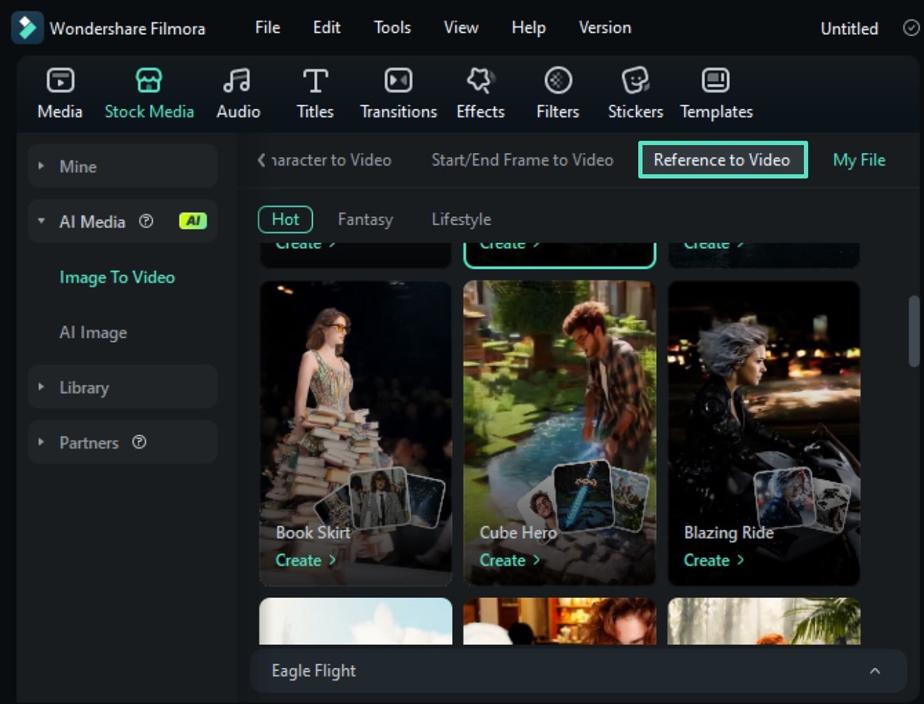 select reference to video feature