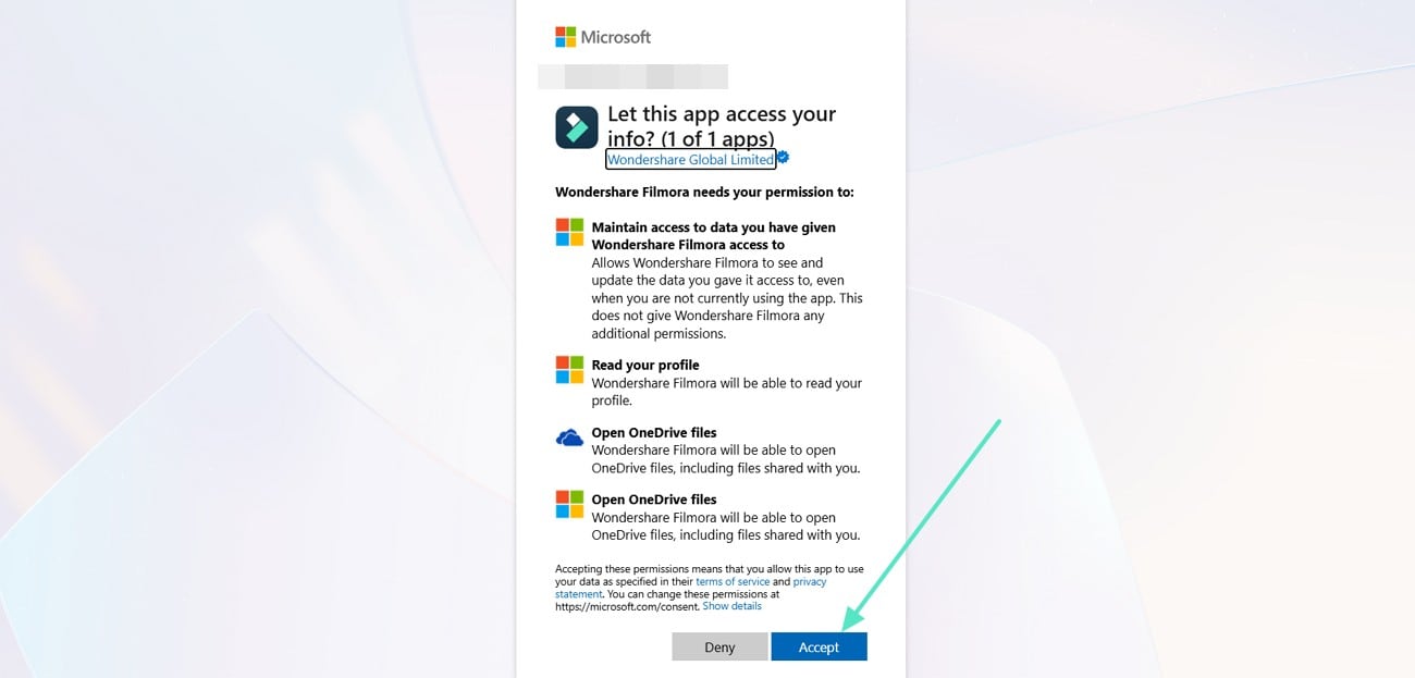 Select Accept and add media